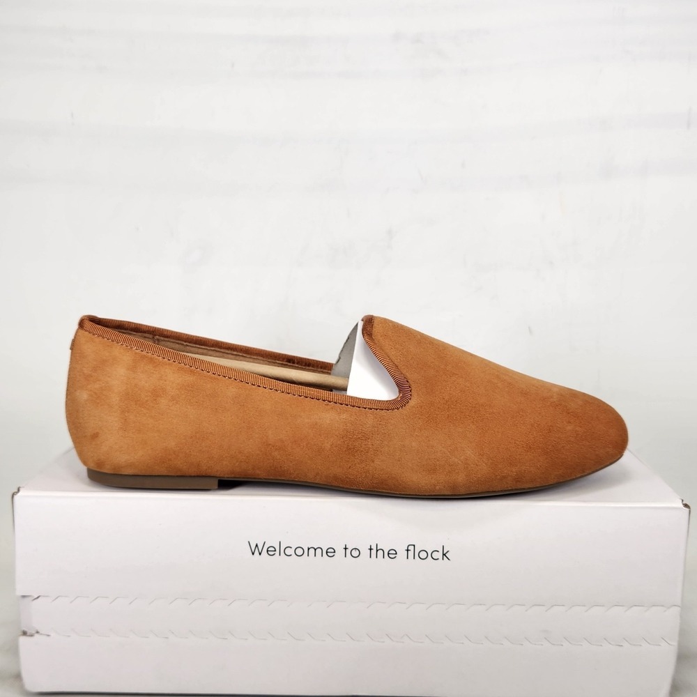 Birdies The Starling Loafers Women Size 9 Camel Suede Smoking Slipper Flats